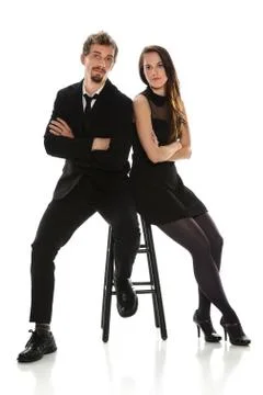 Young couple seating Stock Photos
