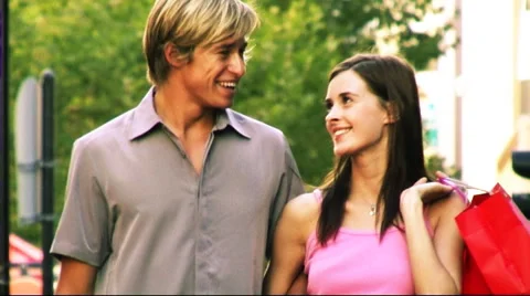 Young Couple Shopping Stock Footage 43685527