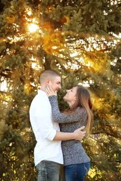 Young Couple Showing Affection Foto stock