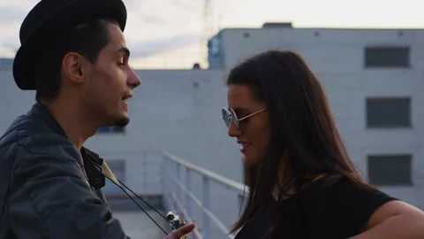 Young couple singing Stock Footage 99965816