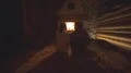 The young couple sitting on the floor by the fireplace 4k or 4k+ Resolution
