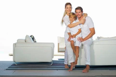 Young couple with son Stock Photos