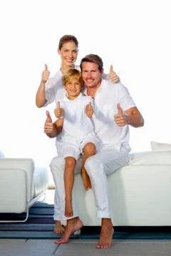 Young couple with son Stock Photos