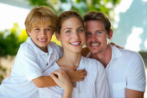 Young couple with son Stock Photos