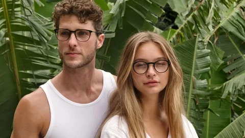 Young couple in specs Stock Footage 94019614