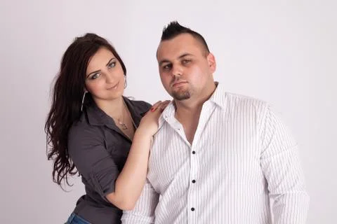 Young couple in studio Stock Photos