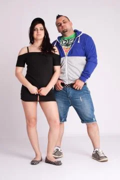 Young couple in studio Stock Photos