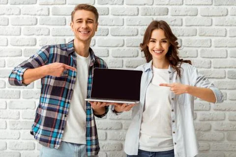 Young couple in the studio Stock Photos