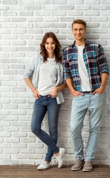 Young couple in the studio Stock Photos