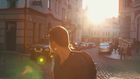 Young Couple On The Sunset Background Stock Footage 75161468