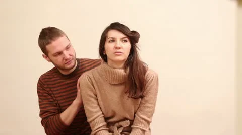 Young couple teasing each other 库存影片 20545659