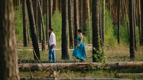 Young couple training dance outdoors Видео 65469726