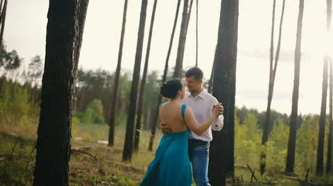 Young couple training dance outdoors 스톡 동영상 65469942