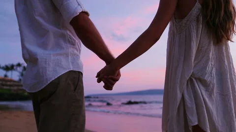 Young Couple Watching Sunset Stock Footage 52552054