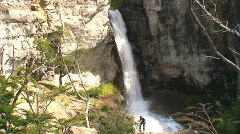 Young Couple in Waterfall HD Stock Footage 40712645