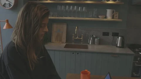 Young couple working from home Stock Footage 132569063