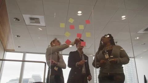 Young Coworkers Problem Solving Stock Footage 208725897