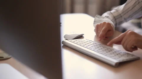 Young creative woman working with computer Stock Footage 48718009
