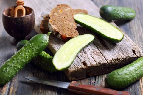 Young cucumber. Stock Photos