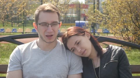 Young cute couple having fun in the park 스톡 동영상 90777600