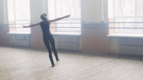 Young dancer doing different ballet movements Stock Footage 72777530