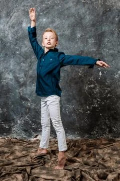Young dancer doing figures studio portrait Stock Photos