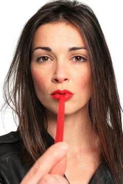Young dancer with leather jacket Stock Photos