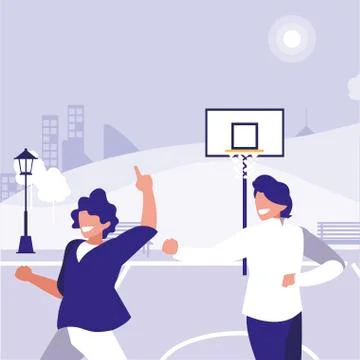 Young dancers couple dancing in the park Ilustração Stock