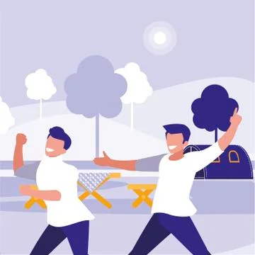 Young dancers couple dancing in the park Ilustração Stock