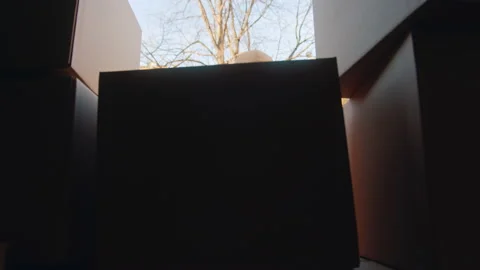 Young delivery man loading van with cardboard boxes Stock Footage 152568062