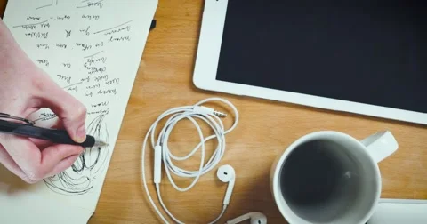 Young designer working on a creative project Stock Footage 62240768