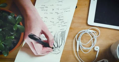 Young designer working on a creative project Stock Footage 62240799