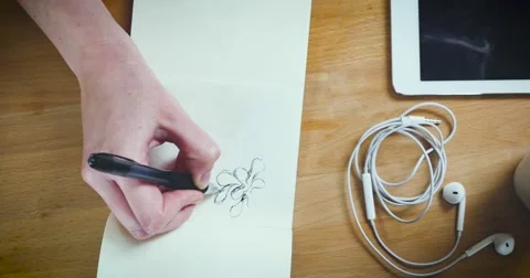 Young designer working on a creative project Stock Footage 62240836