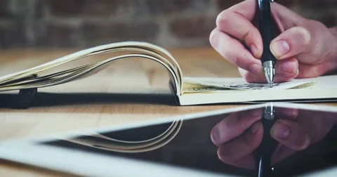 Young designer working on a creative project Stock Footage 62241058