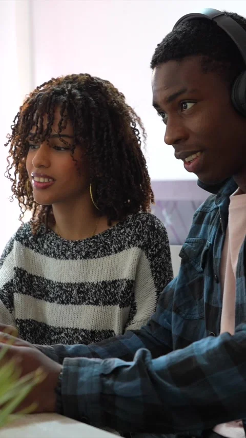 Young developers collaborating on innovative software project Stock Footage 307290372