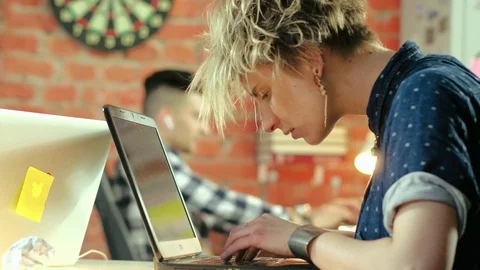 Young developers working on new project. Video stock 93166208