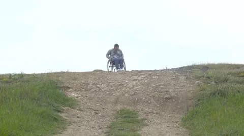 Young Disabled Man Outing In Day Stock Footage 64545828