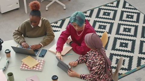 Young Diverse Software Engineers Working in Office Stock Footage 241264302