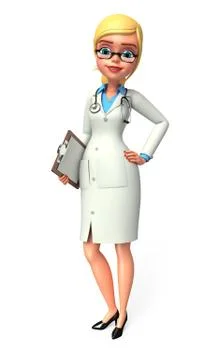 Young doctor with notepad Stock Illustration