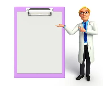 Young doctor with notepad Stock Illustration