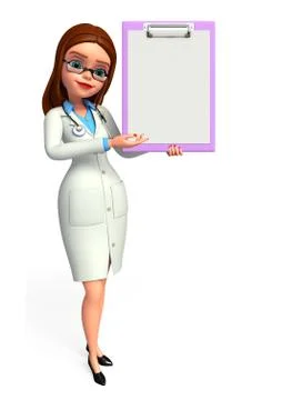 Young doctor with notepad Stock Illustration