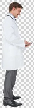 Young doctor using tablet pc Stock Illustration