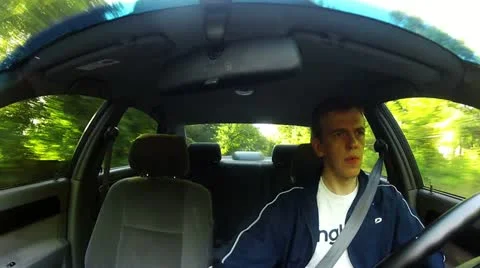 Young driver Video stock 11881296