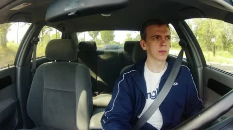 Young driver Stock Footage 11882718
