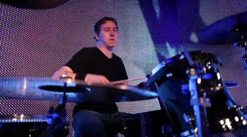 Young drummer Stock Footage 45997357