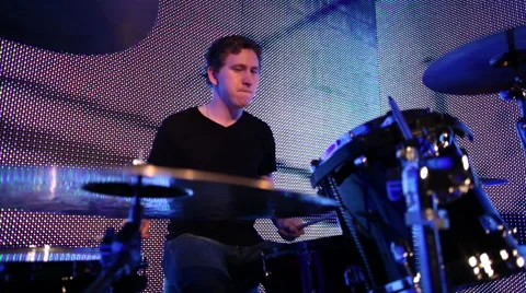 Young drummer Stock Footage 45997402