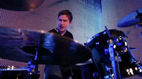 Young drummer Stock Footage 45997440