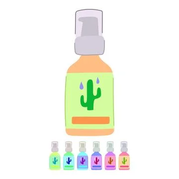 Young dry skin cream vector cartoon graphic Ilustración de archivo