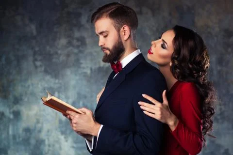 Young elegant couple Stock Photos