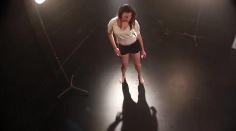 Young Elegant Hispanic lady does excellent sexy dance and jumps unevenly Stock Footage 22784263